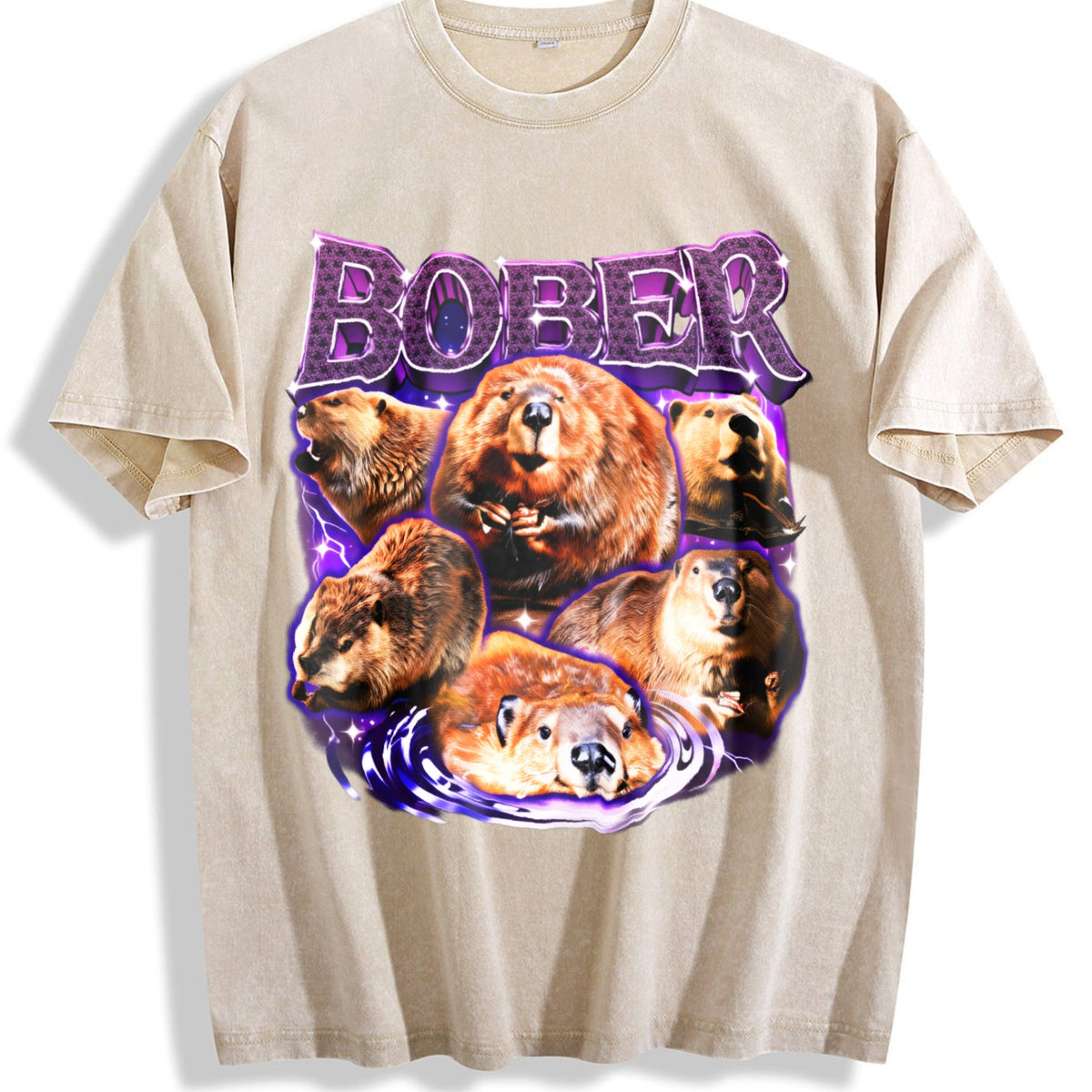 Bober Meme Vintage Washed T-Shirt product image 1