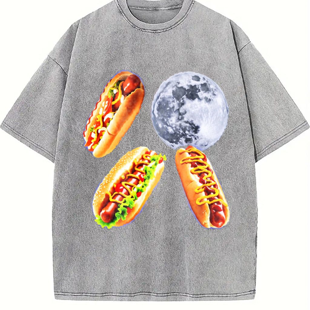 Hot Dog Moon 90s Vintage Washed T-Shirt product image 5
