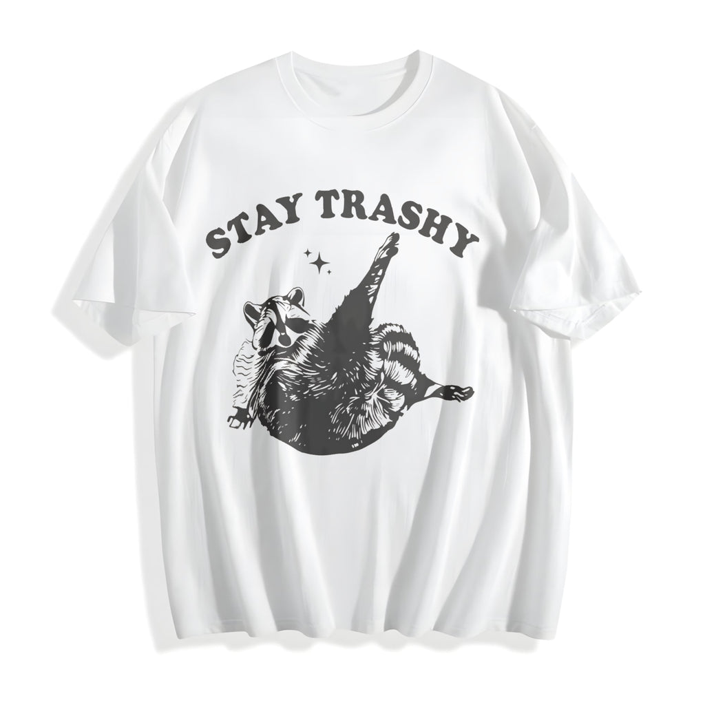Stay Trashy Raccoon Cotton T-Shirt product image 2