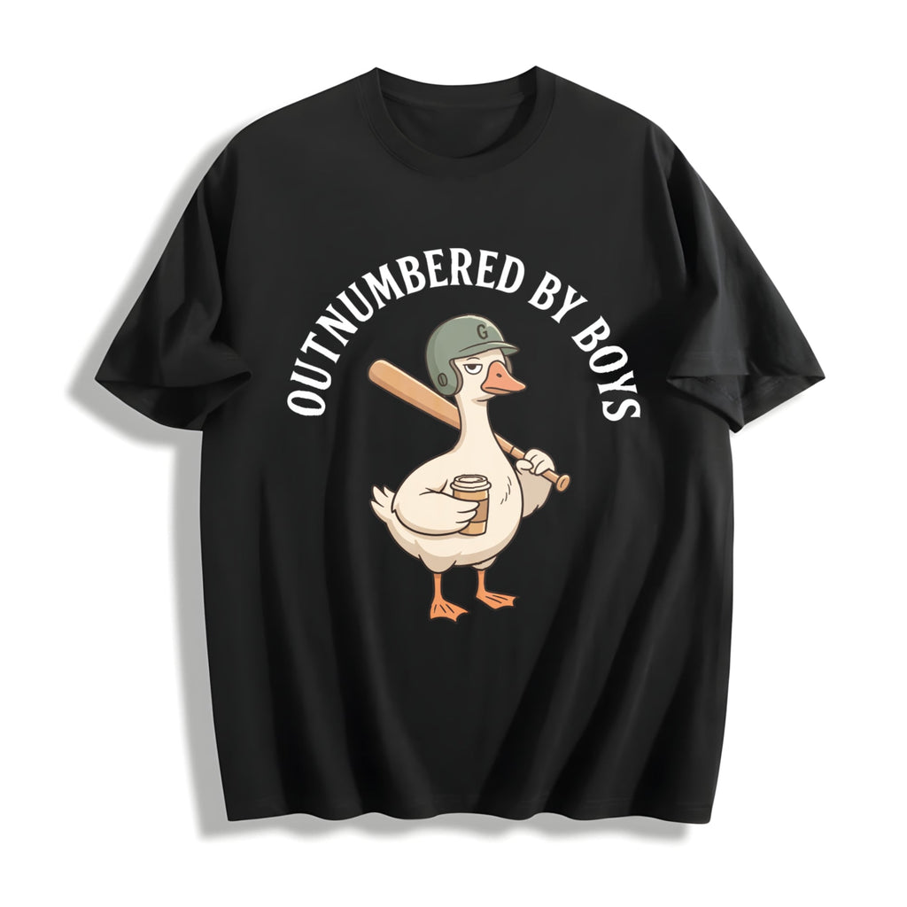 Funny Boy Mom Goose Cotton T-Shirt product image 1