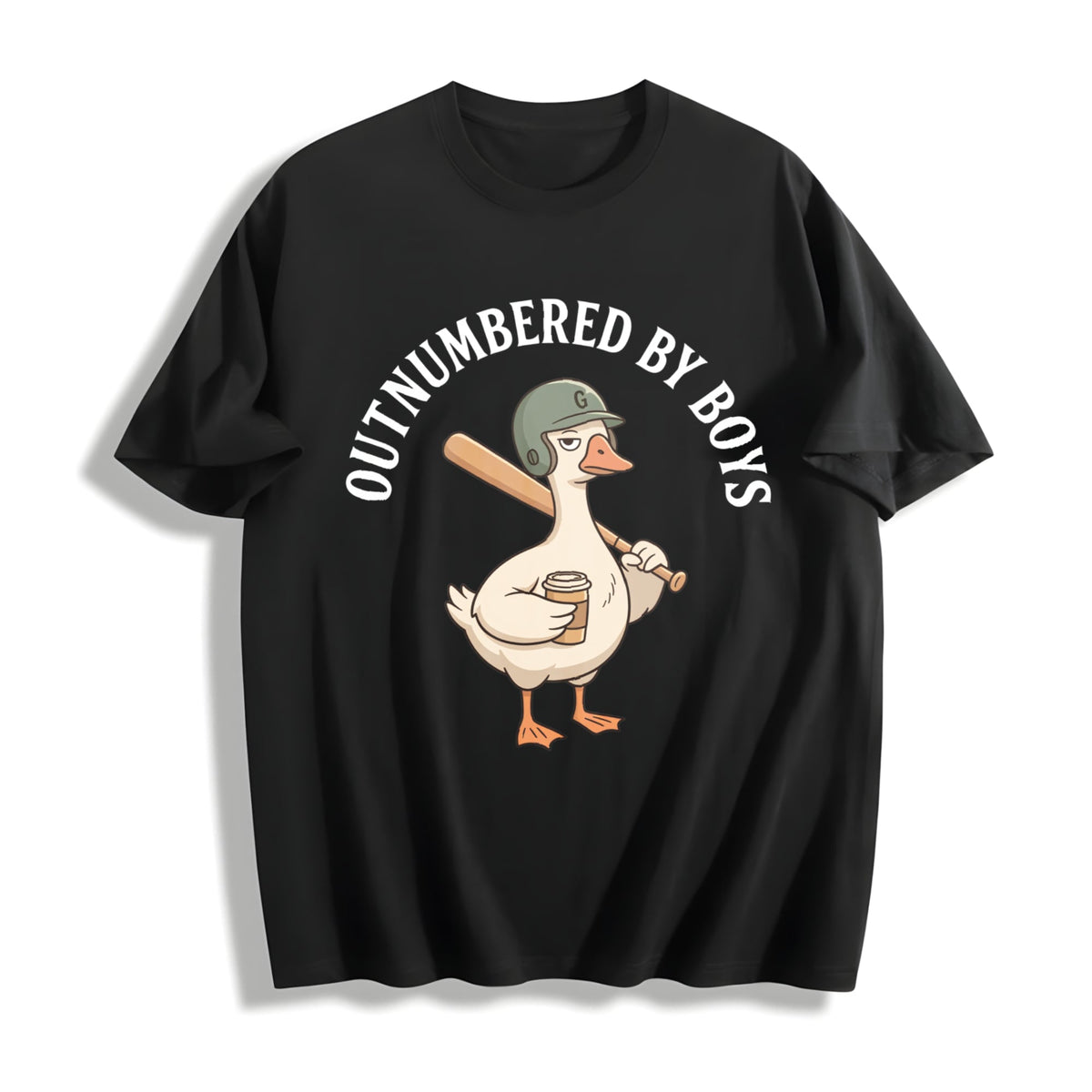 Funny Boy Mom Goose Cotton T-Shirt product image 1