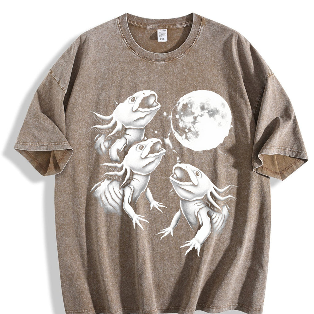 Axolotl Moon Vintage Washed T-Shirt product image 3