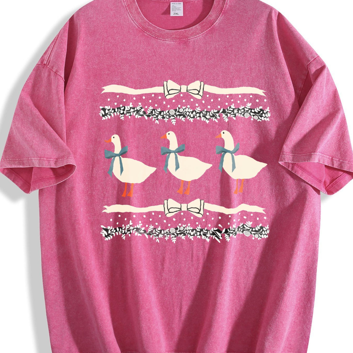 1980s Blue Ribbon Goose With Hearts Ugly Vintage Washed product image 5