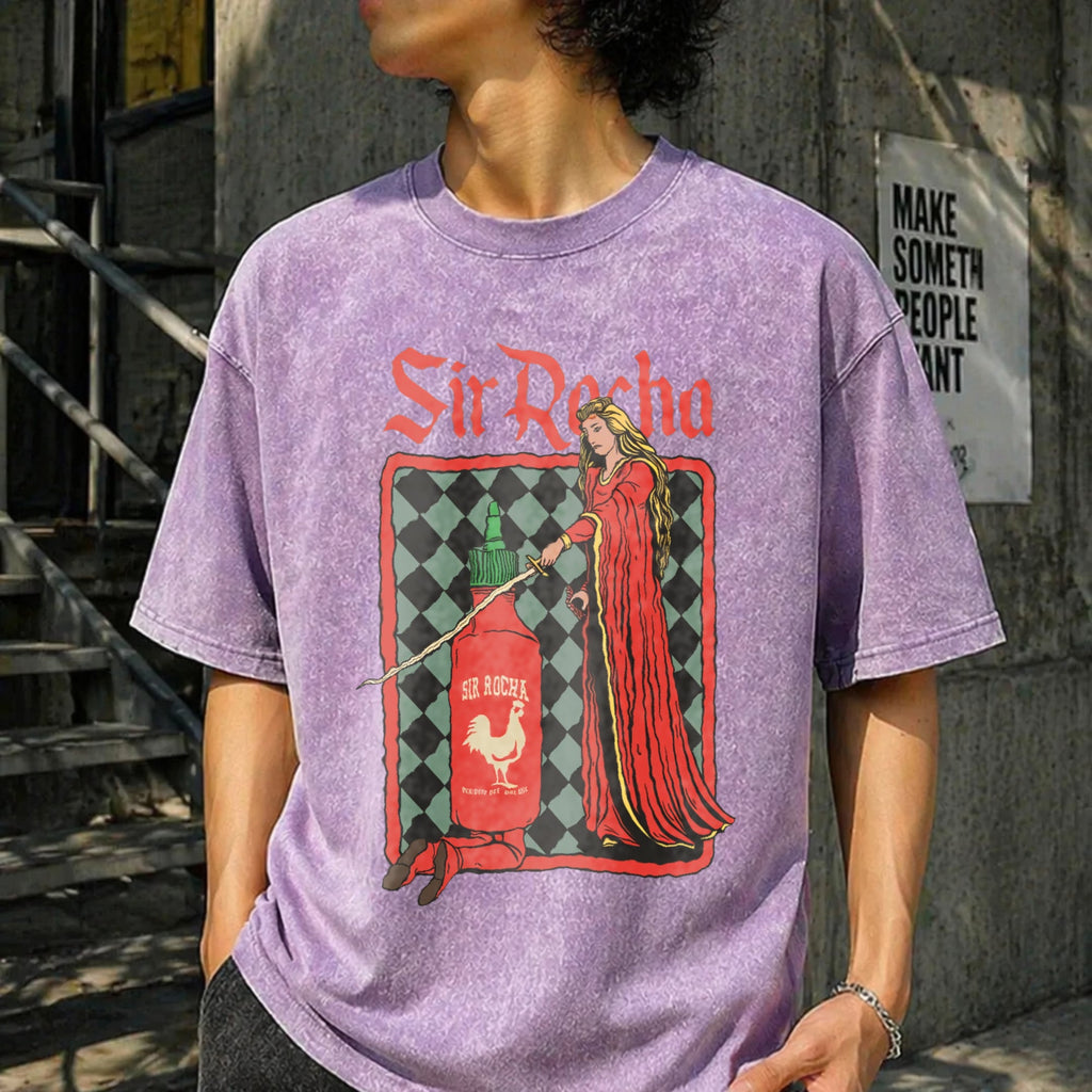 Chili Sauce Funny Vintage Washed T-Shirt product image 6