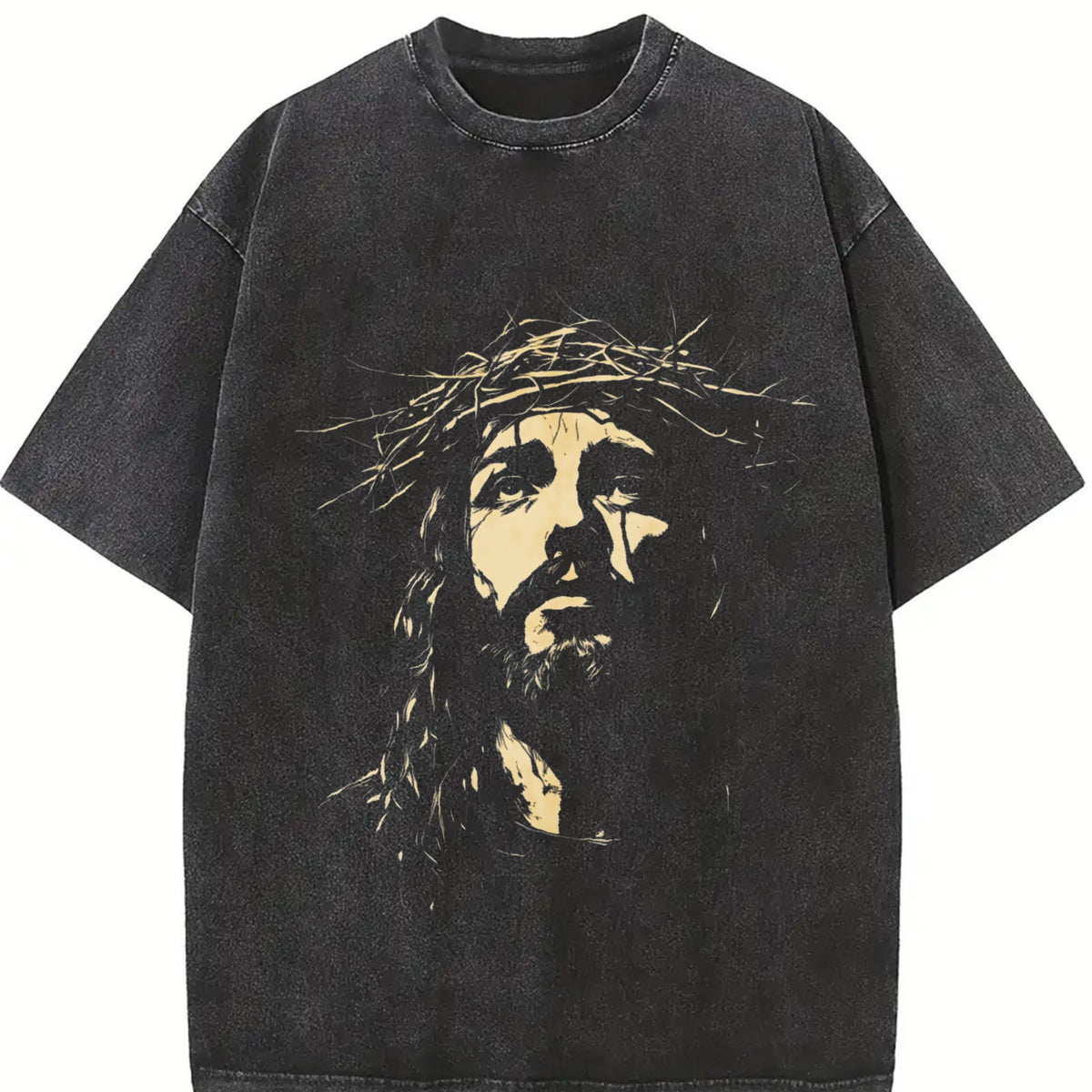 Distressed Gold Graphic Vintage Washed T-Shirt product image 2