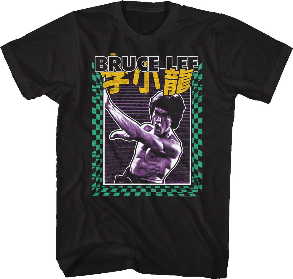 Checkerboard Strike Bruce Lee T-Shirt product image 1