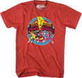 Circle Action Poses Mighty Morphin Power Rangers T-Shirt product image 1