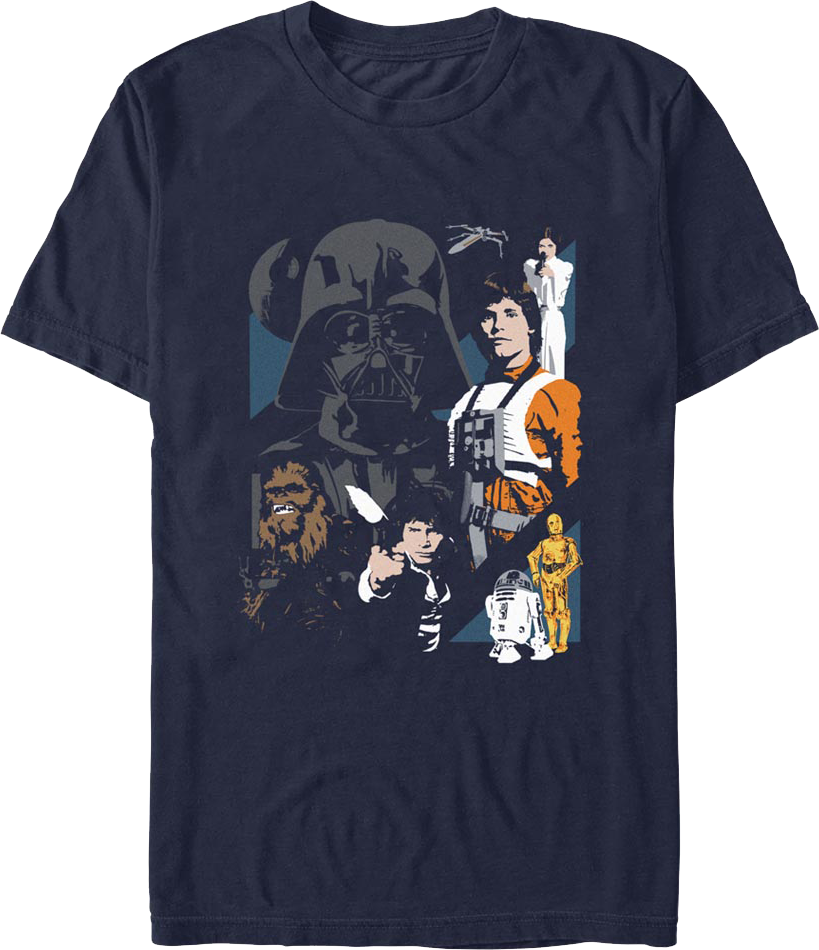 Classic Characters Collage Star Wars T-Shirt product image 1