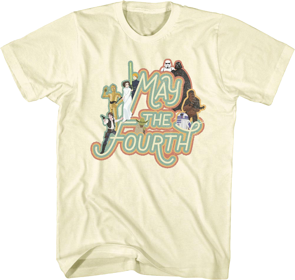 Classic Characters May The Fourth Star Wars T-Shirt product image 1