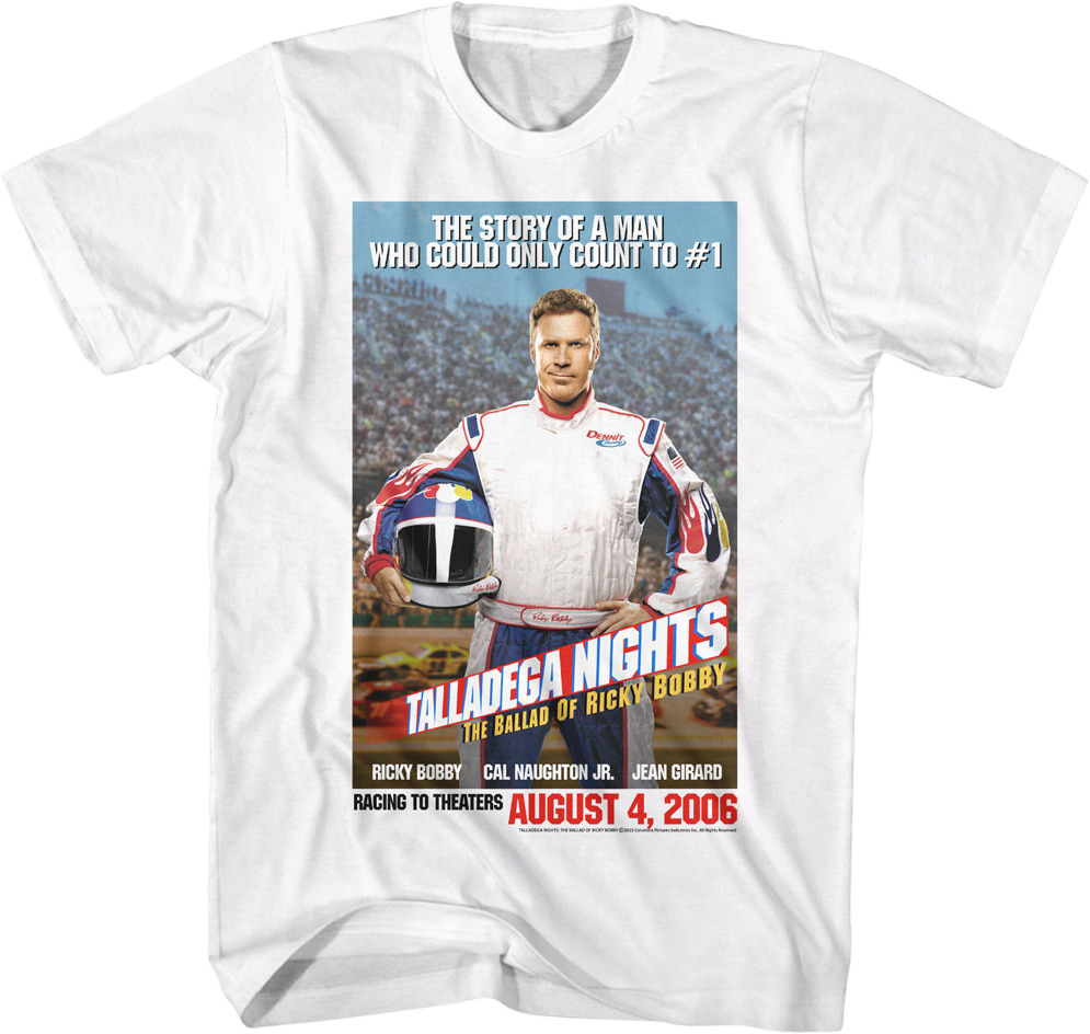 Count To #1 Poster Talladega Nights T-Shirt