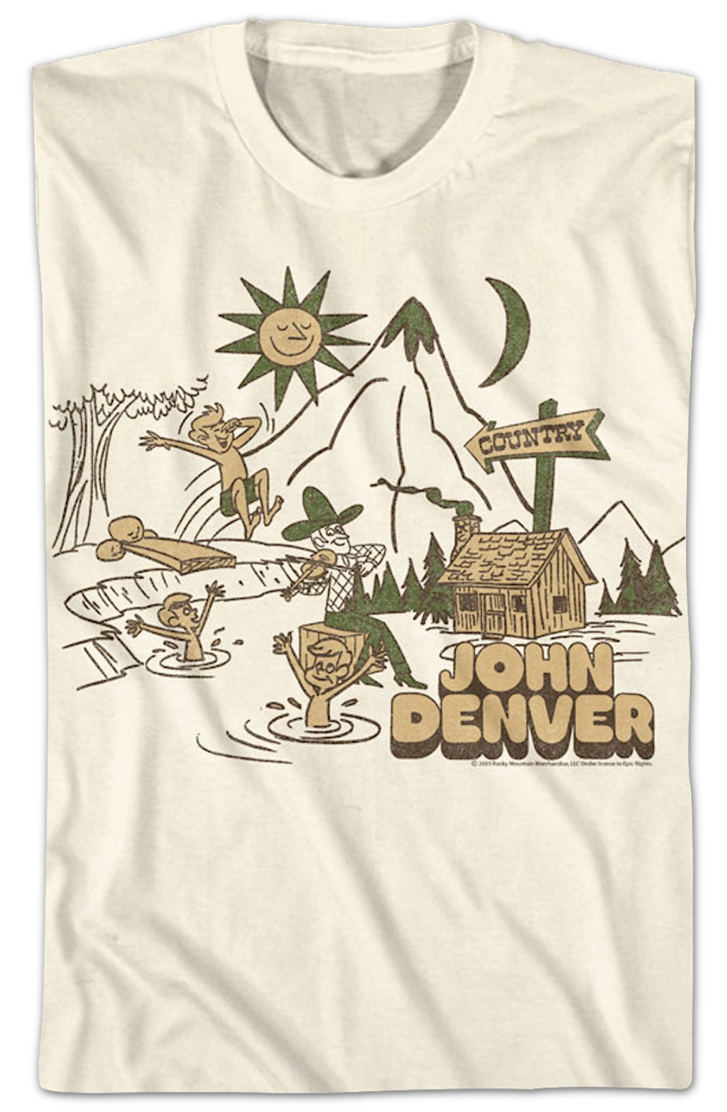 Country Swimming John Denver T-Shirt product image 2