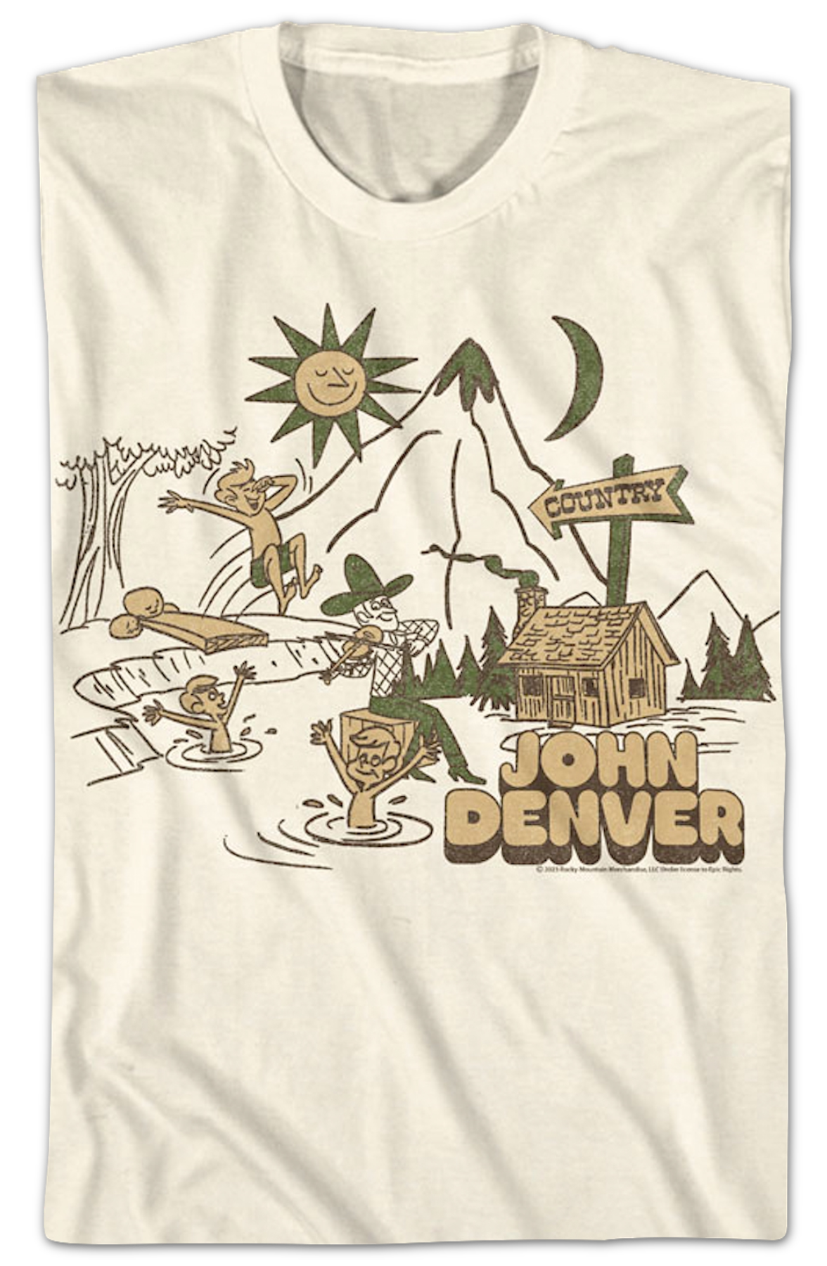 Country Swimming John Denver T-Shirt product image 2
