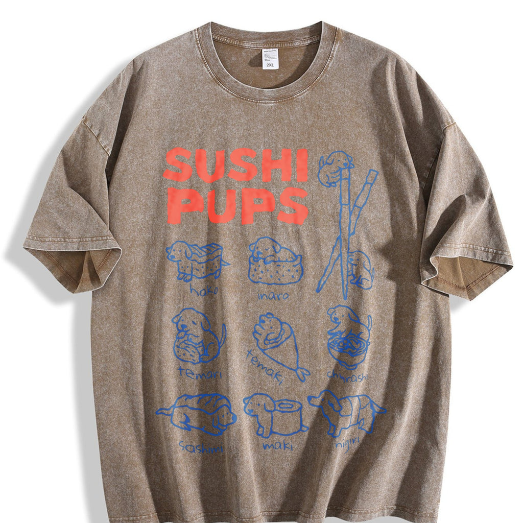 Sushi Pups Vintage Washed T-Shirt product image 3
