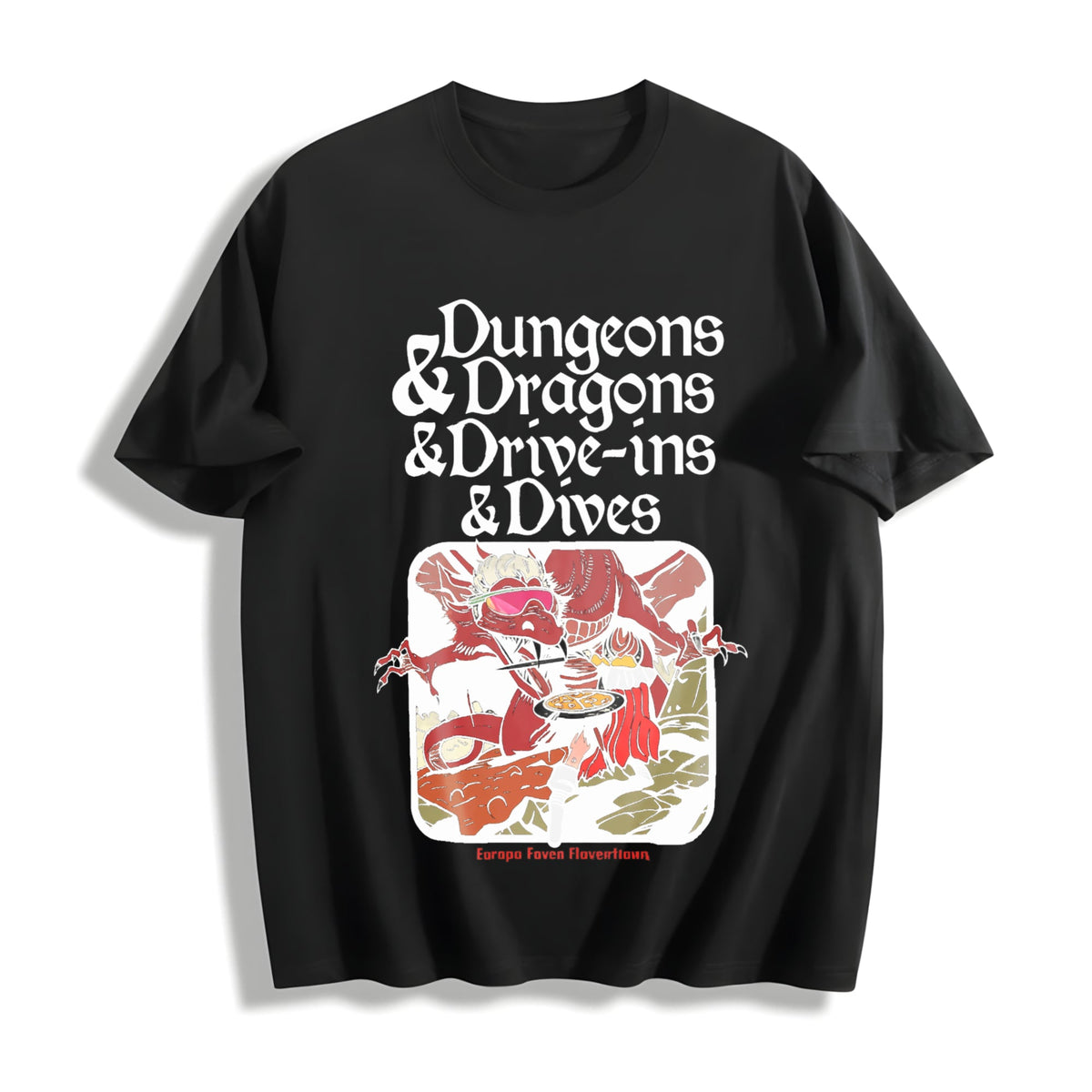 Dungeons And Dragons Drive Ins Dives Funny Cotton T-Shirt product image 1