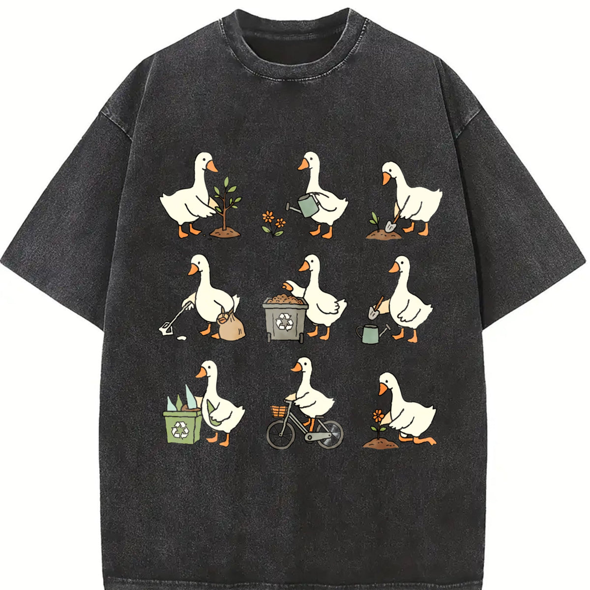 Earth Day Goose Vintage Washed T-Shirt product image 2