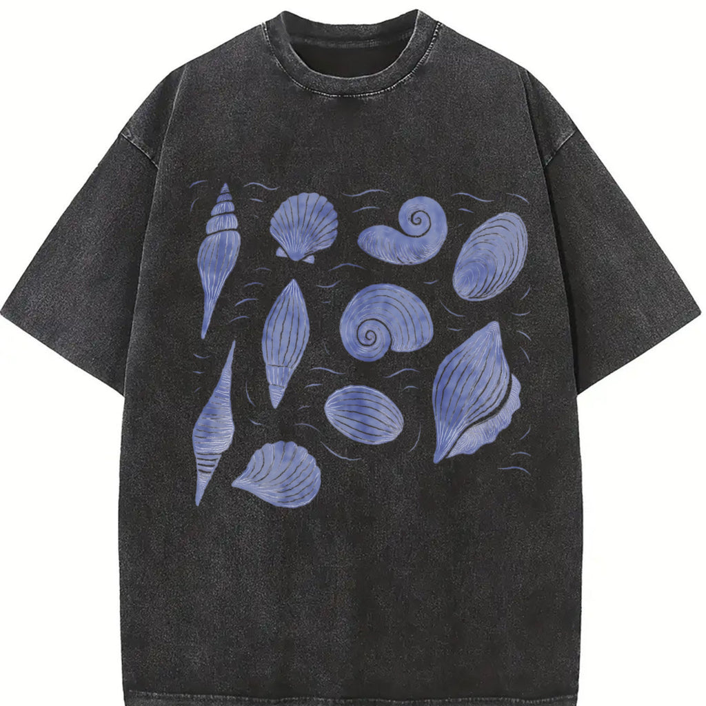 Shells Ocean 90s Vintage Washed T-Shirt product image 2