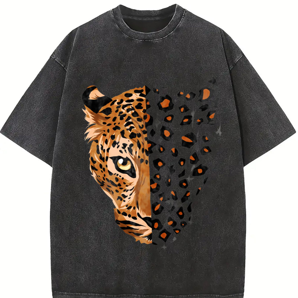 Ladies' Imitation Old With Letter Vintage Washed T-Shirt product image 2