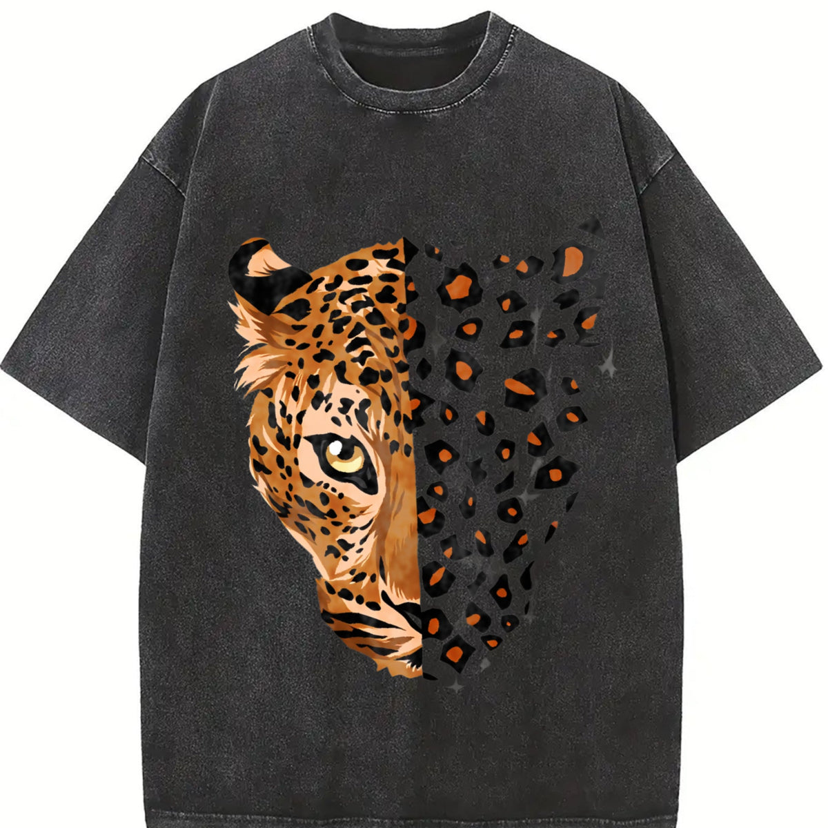 Ladies' Imitation Old With Letter Vintage Washed T-Shirt product image 2