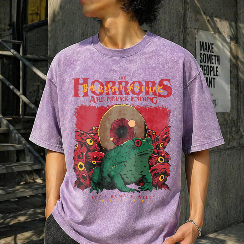 Horrors Are Never Ending Vintage Washed T-Shirt product image 6