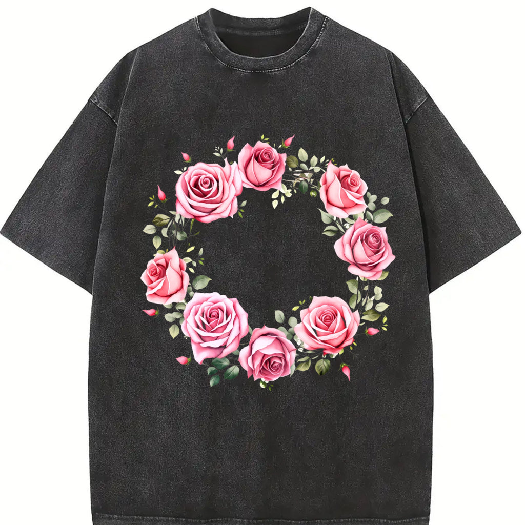Rose Floral Vintage Washed T-Shirt product image 2