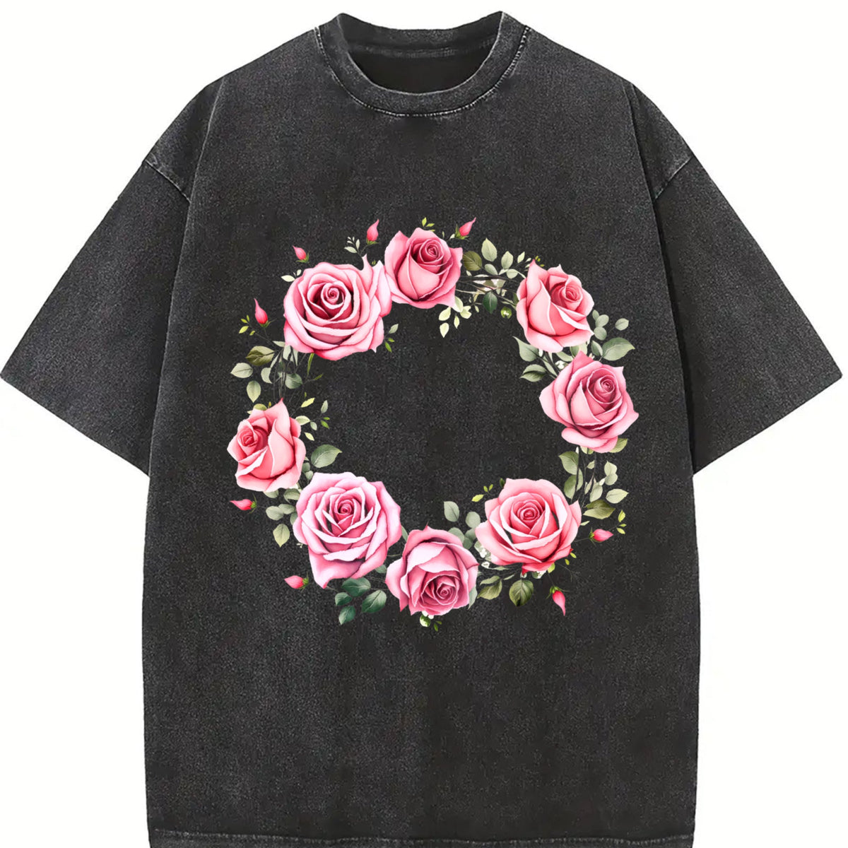 Rose Floral Vintage Washed T-Shirt product image 2