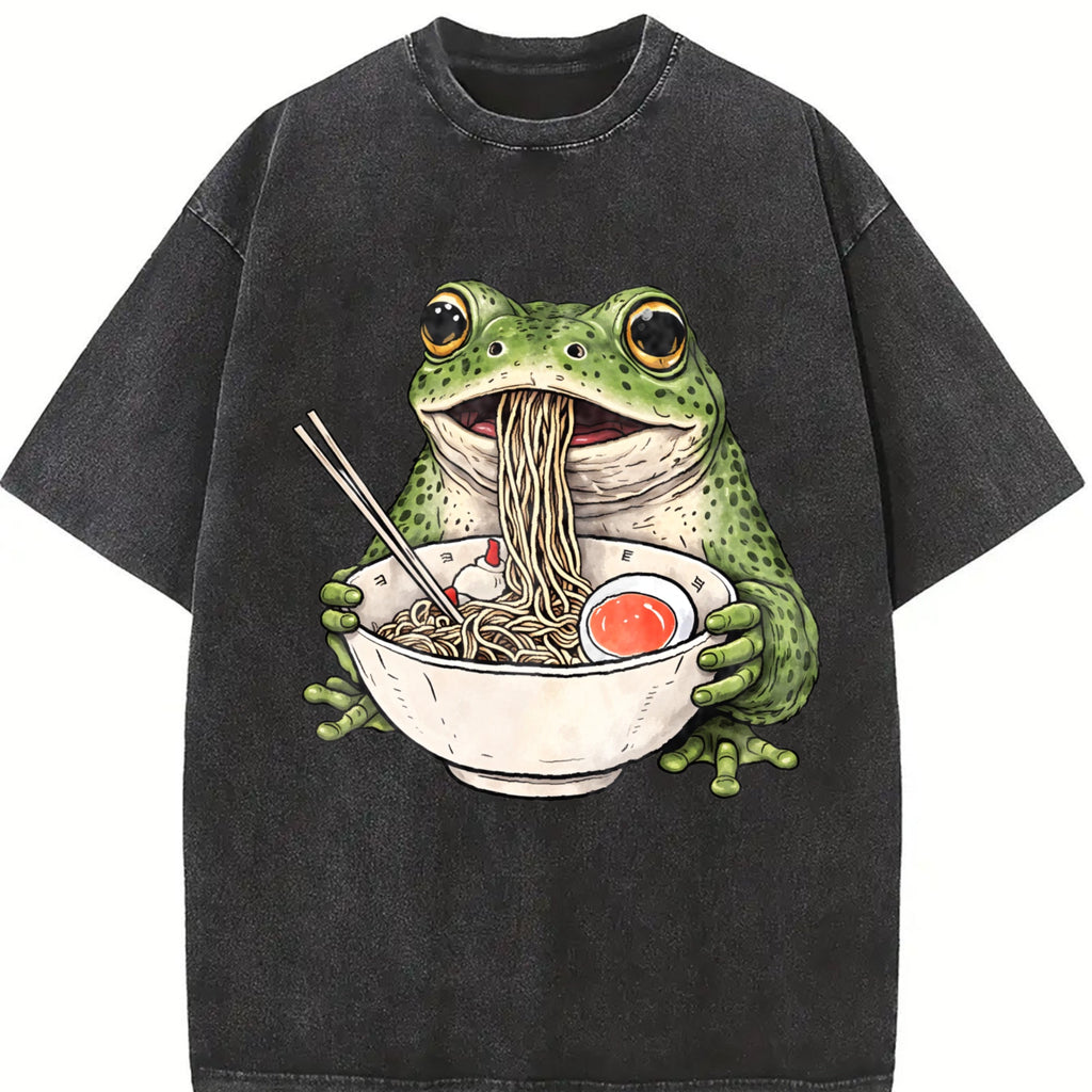 Frog Ramen Vintage Washed T-Shirt product image 2