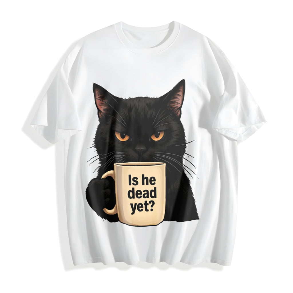 Is He Dead Yet Black Cat Dark Humor Liberal Democrat product image 2