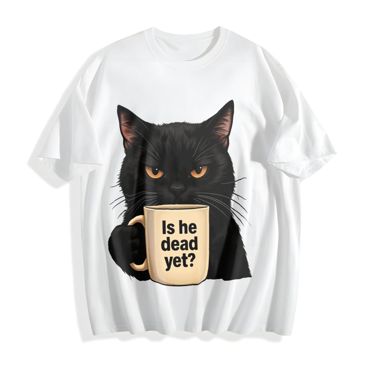 Is He Dead Yet Black Cat Dark Humor Liberal Democrat product image 2