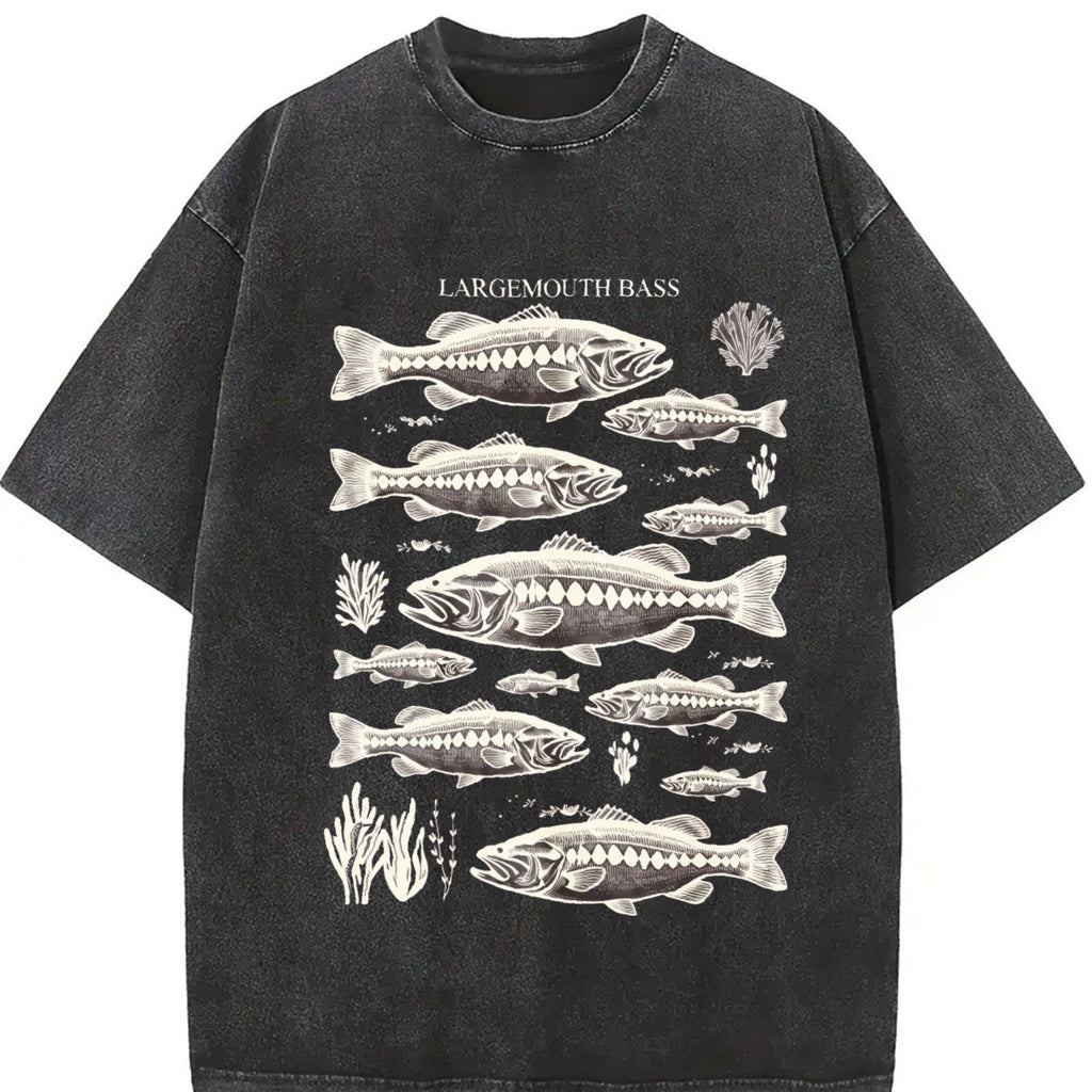 Largemouth Bass Fish 90s Vintage Washed T-Shirt product image 2