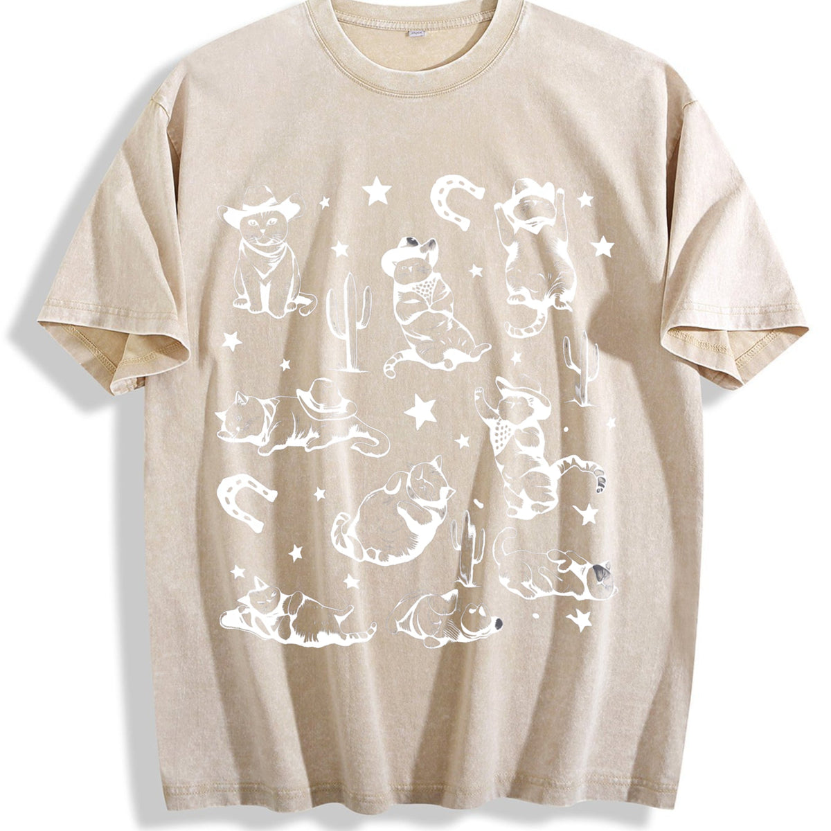 Cowboy Cats And Kittens Western Vintage Washed T-Shirt product image 1