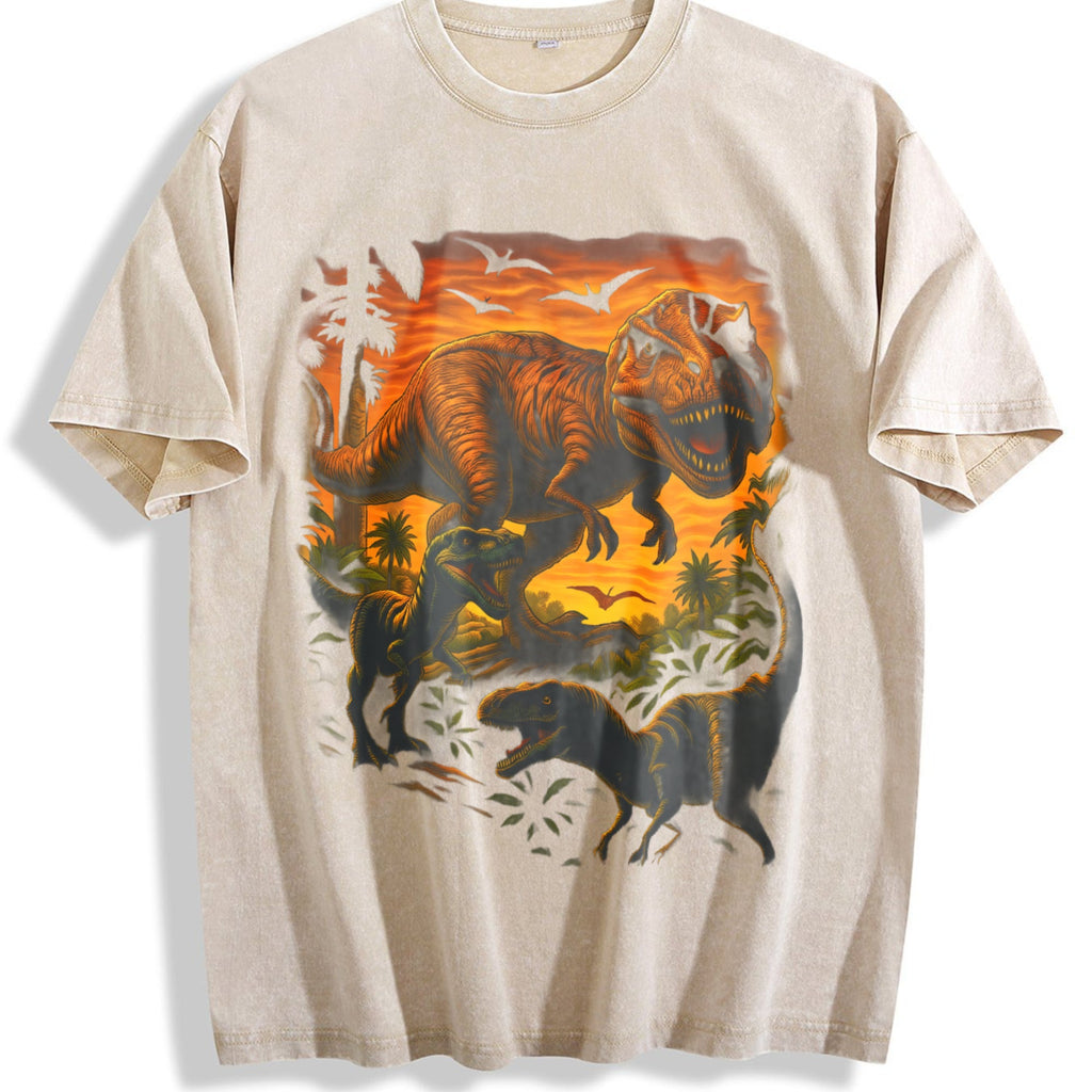 T-rex Dinosaur Vintage Washed T-Shirt product image 1