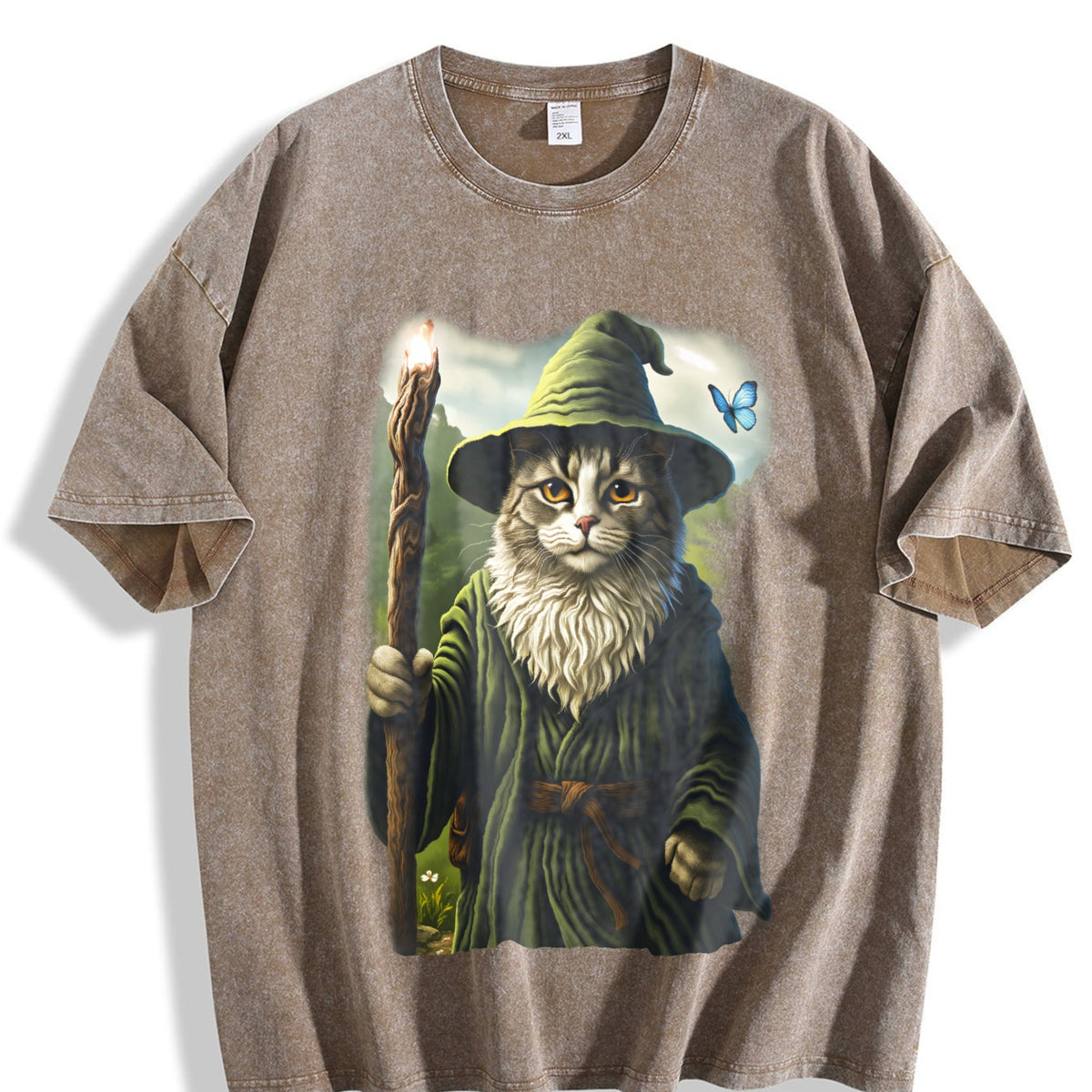 Catdalf Wizard 90s Vintage Washed T-Shirt product image 3