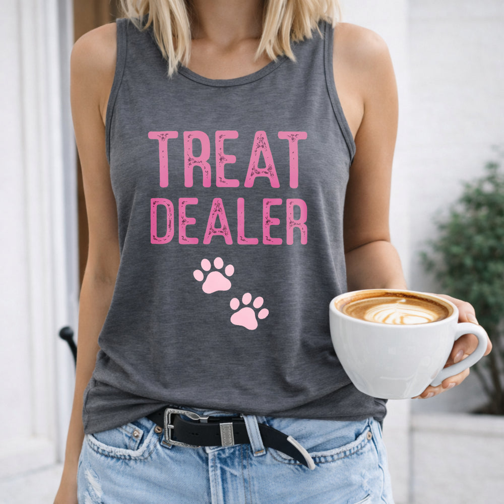 Treat Dealer Paw Prints Women's Tank Top