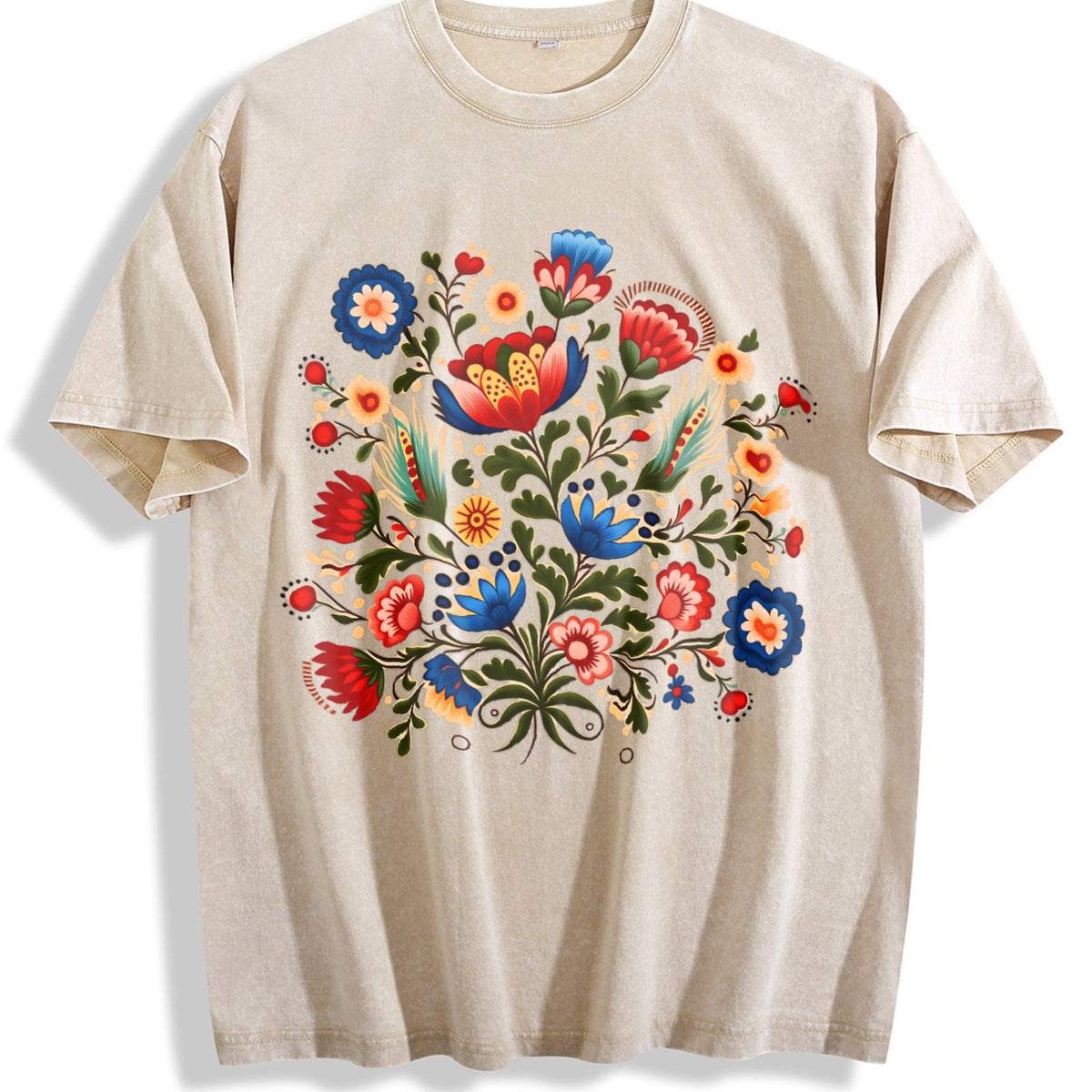 Folk Art A Bohemian With Faux Floral And Vintage Washed product image 1