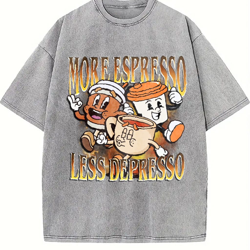 More Espresso Less Depresso Vintage Washed T-Shirt product image 5