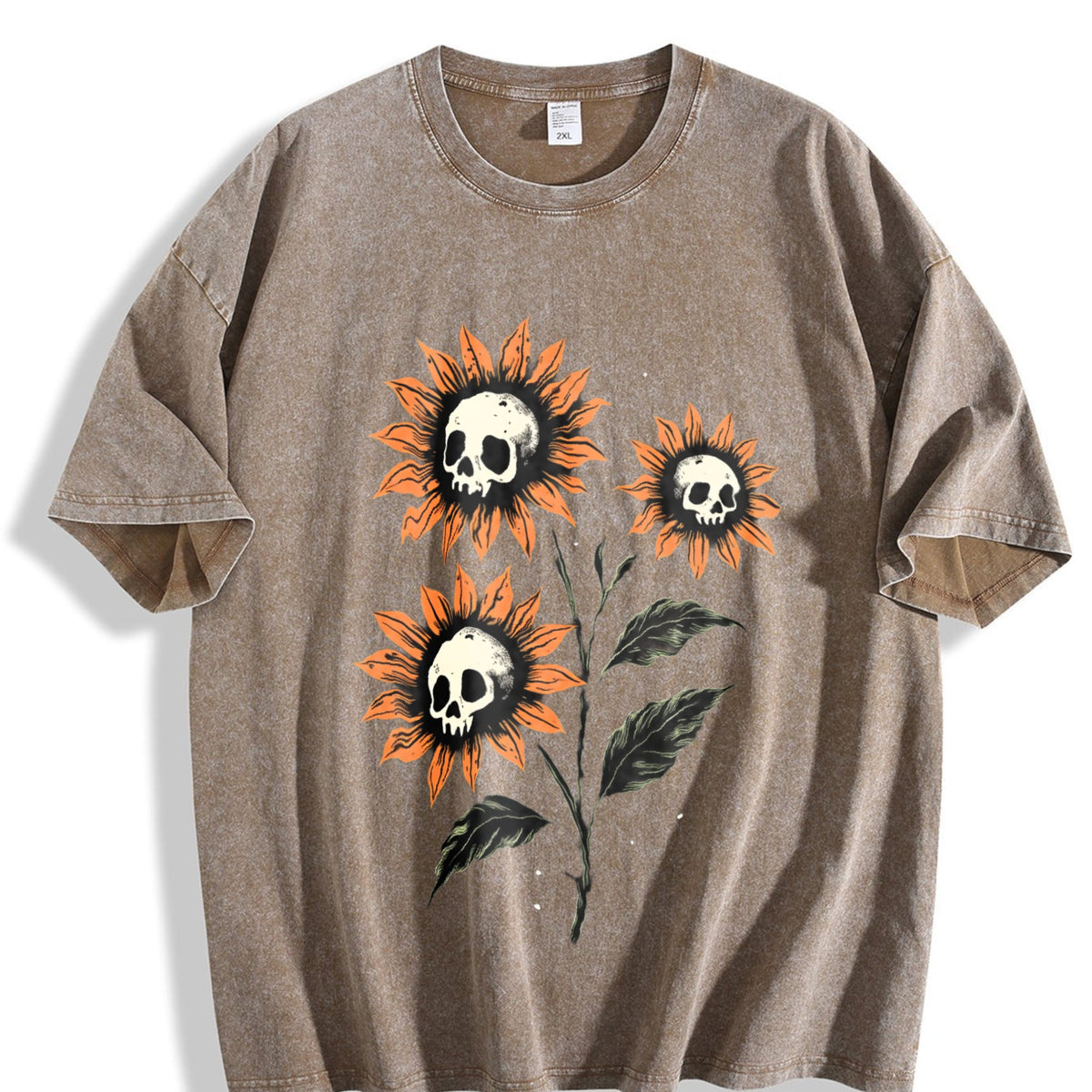 Skull Sunflowers Gothic Goth Creepy Cute Alt Grunge Y2K product image 3