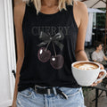 Cherries with Black Bow Women's Tank Top