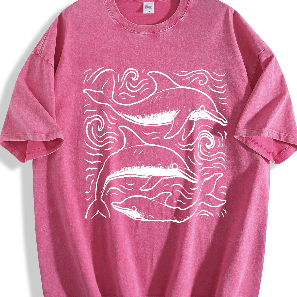 Dolphins Ocean 90s Vintage Washed T-Shirt product image 7