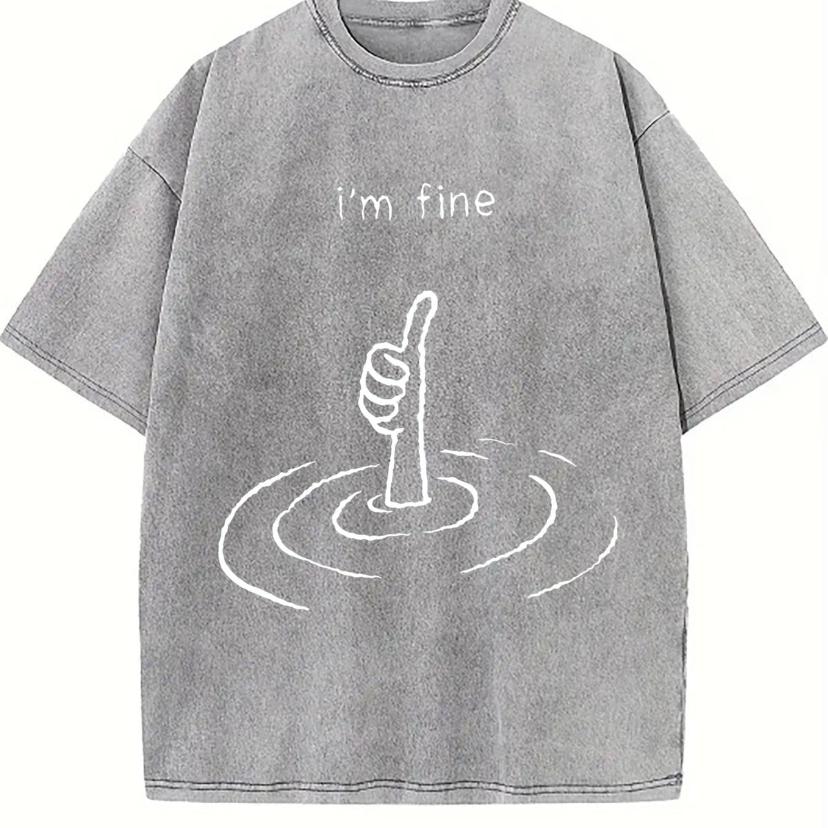 I'm Fine Vintage Washed T-Shirt product image 4