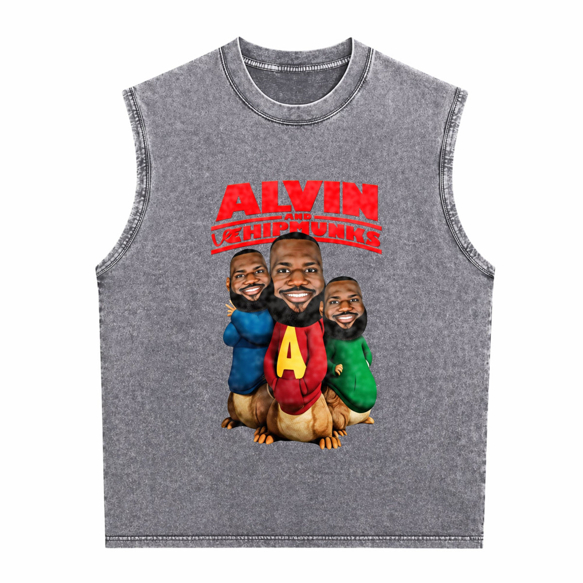 Lebron James Alvin And Chipmunks Bk-130 Men's Washed Tank Top