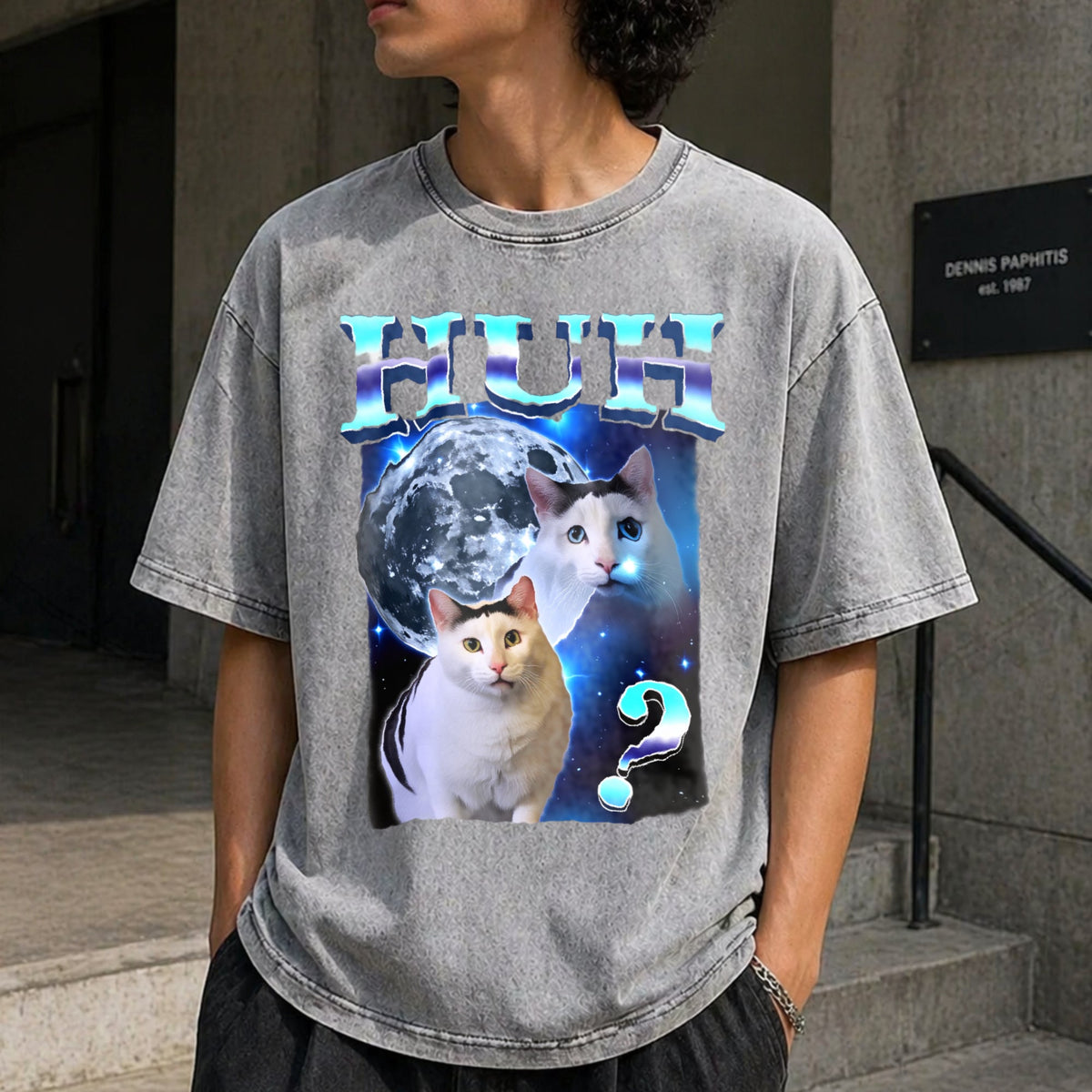 Funny Cat Meme Vintage Washed T-Shirt product image 5