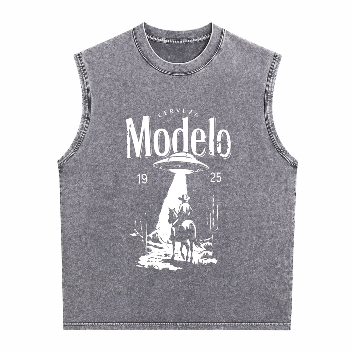 It's Time For A Beer Fun Beer Short-sleeved Men's Washed Tank Top