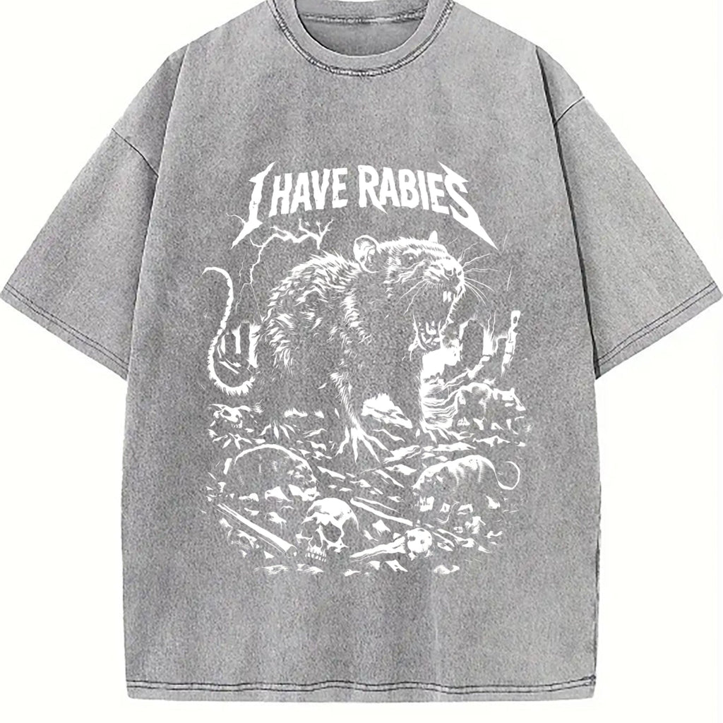 I Have Rabies Rat Vintage Washed T-Shirt product image 5