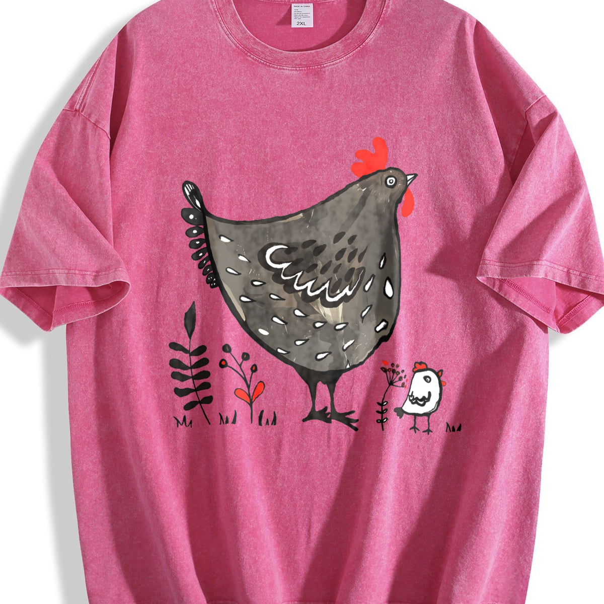 Chicken & Eggplant Vintage Washed T-Shirt product image 7
