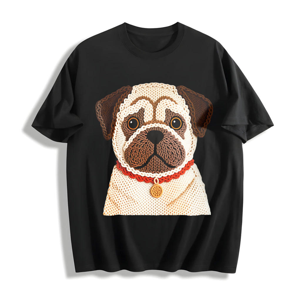 Winter A Pug Cotton T-Shirt product image 1