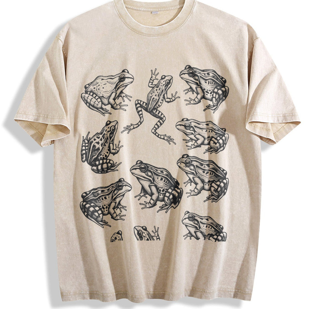 Frogs 90s Tattoo Vintage Washed T-Shirt product image 1