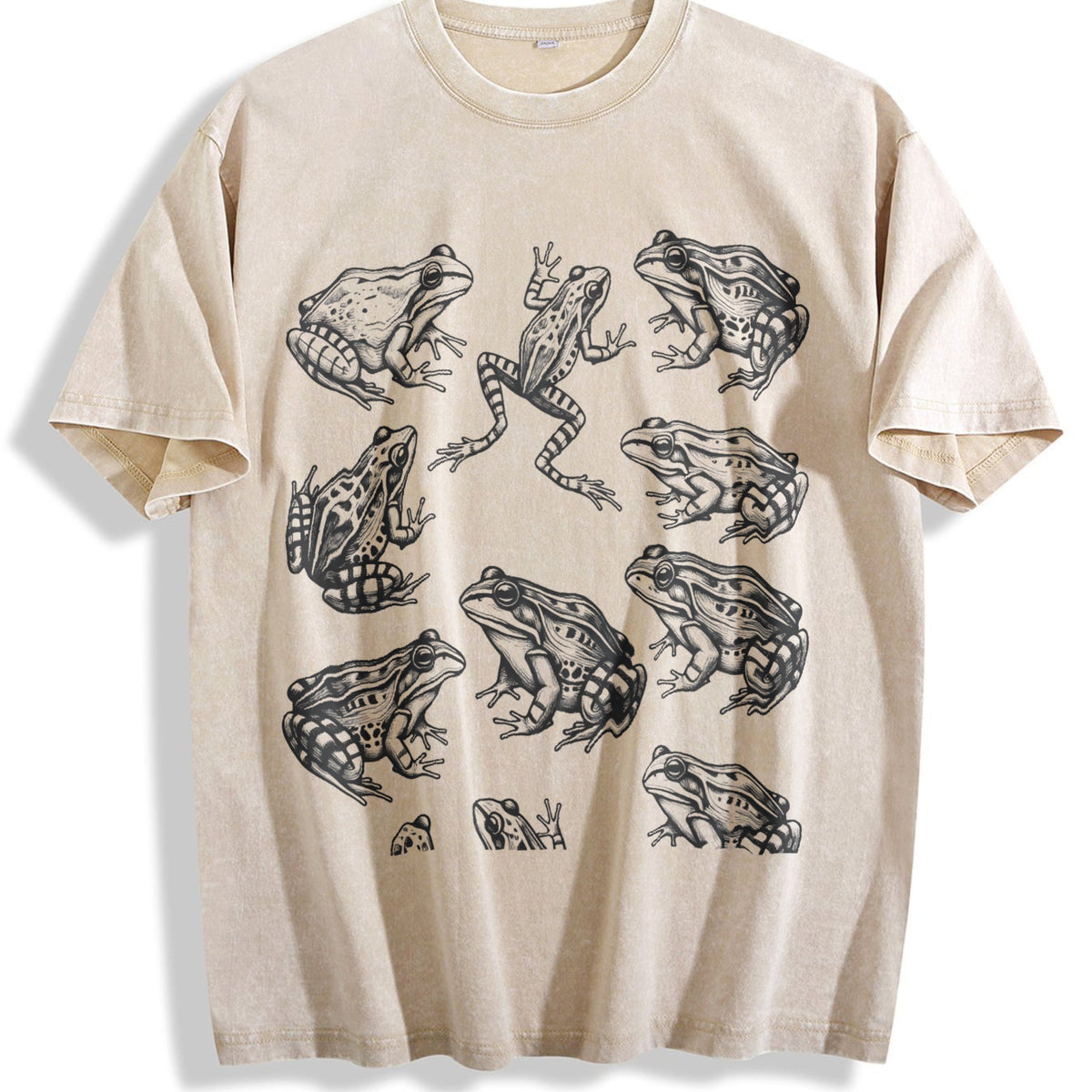 Frogs 90s Tattoo Vintage Washed T-Shirt product image 1