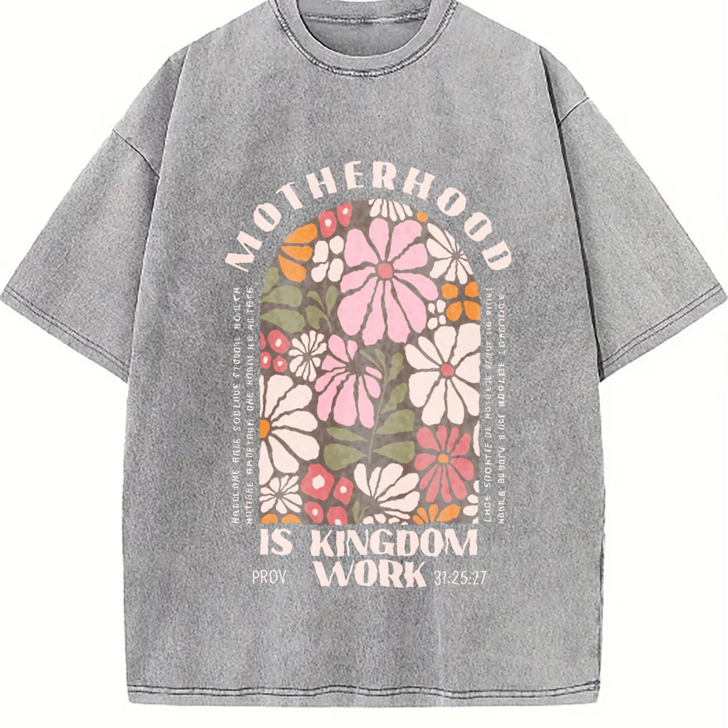 Motherhood Is The Kingdom Of Work Vintage Washed T-Shirt product image 4