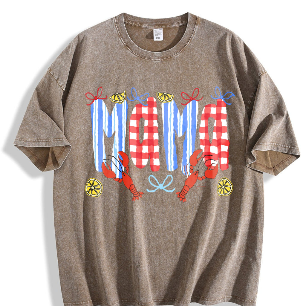 Mama Crawfish Season Vintage Washed T-Shirt product image 3