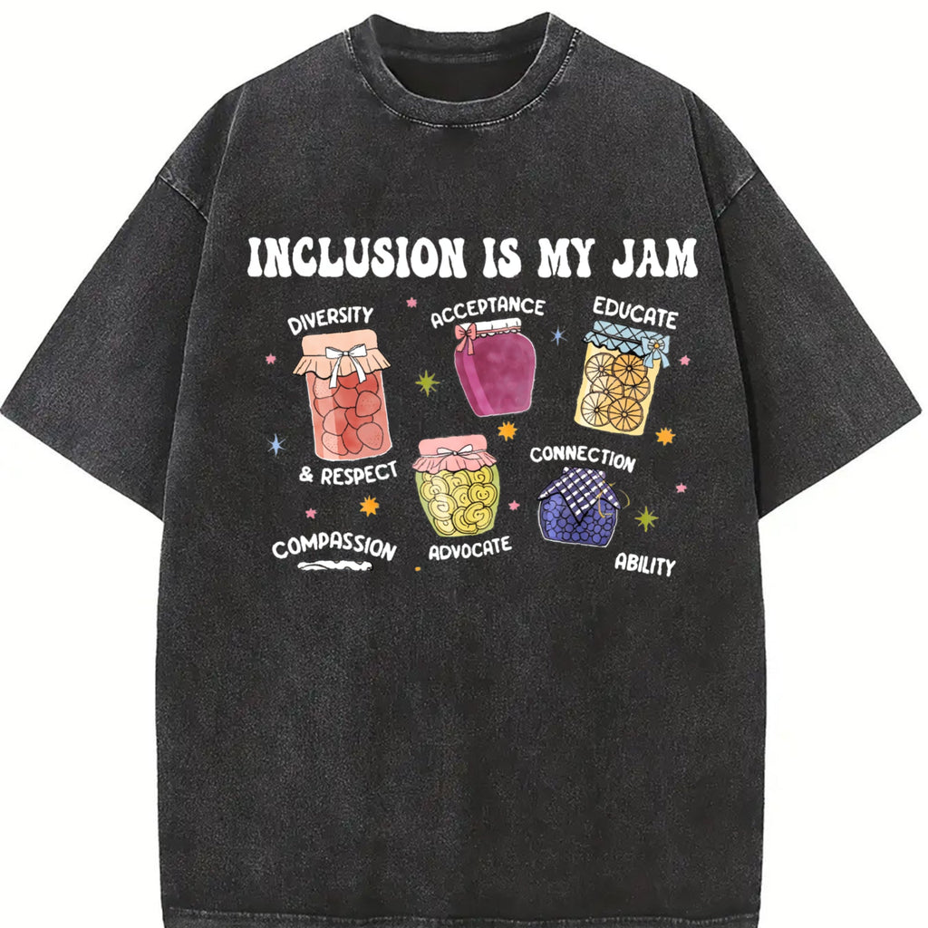 Inclusion Is My Jam Vintage Washed T-Shirt product image 2